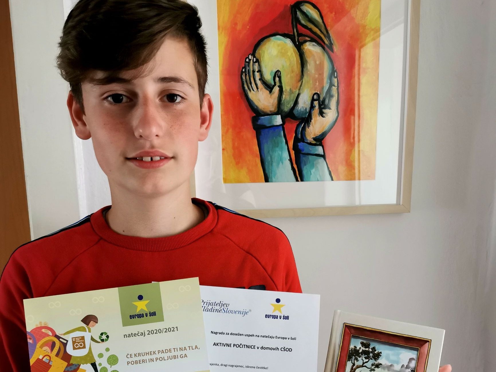 Dosegel sem 1. mesto v Sloveniji na natečaju Evropa v šoli